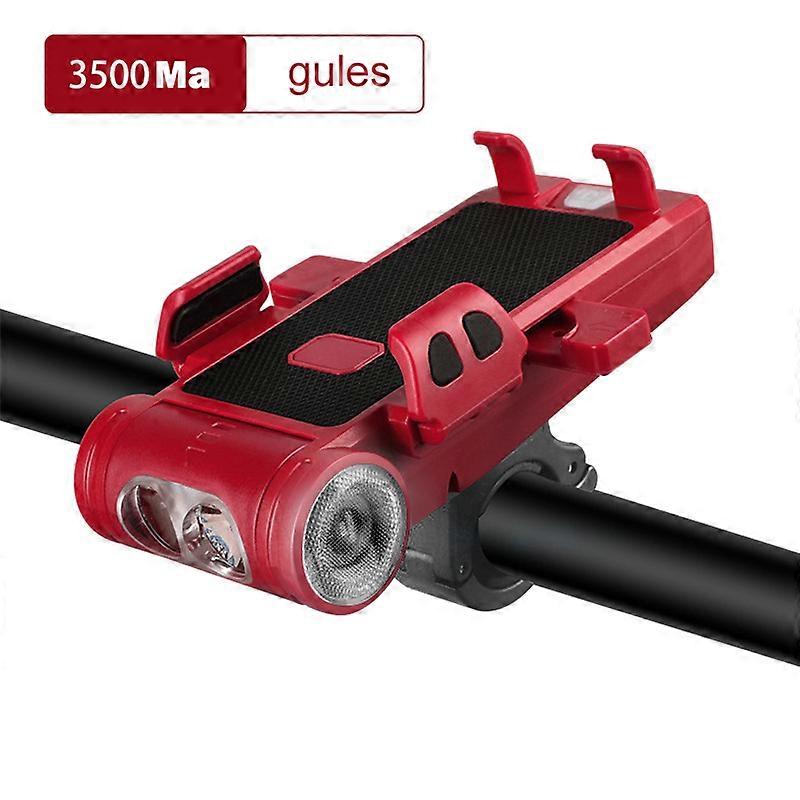5-in-1 Bicycle Horn Light with Fog Lamp Multifunctional Bike Phone Mount Large Capacity