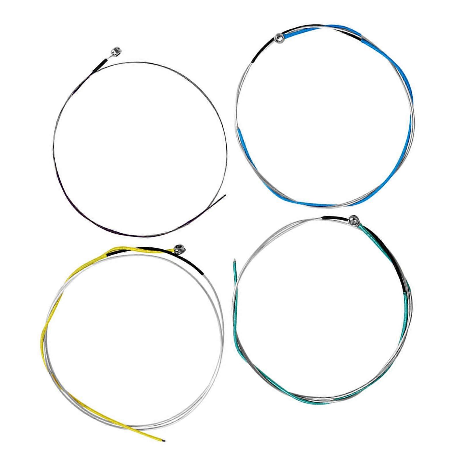 12PCS Violin Strings Nylon Stainless Steel Wire Aluminum Mg Alloy Winding String Replacement for 1/2 1/4 3/4 4/4 Size AV33