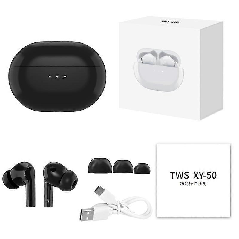 Bluetooth True Wireless xy-50 ANC Noice Reduction TWS Music Earphones Black