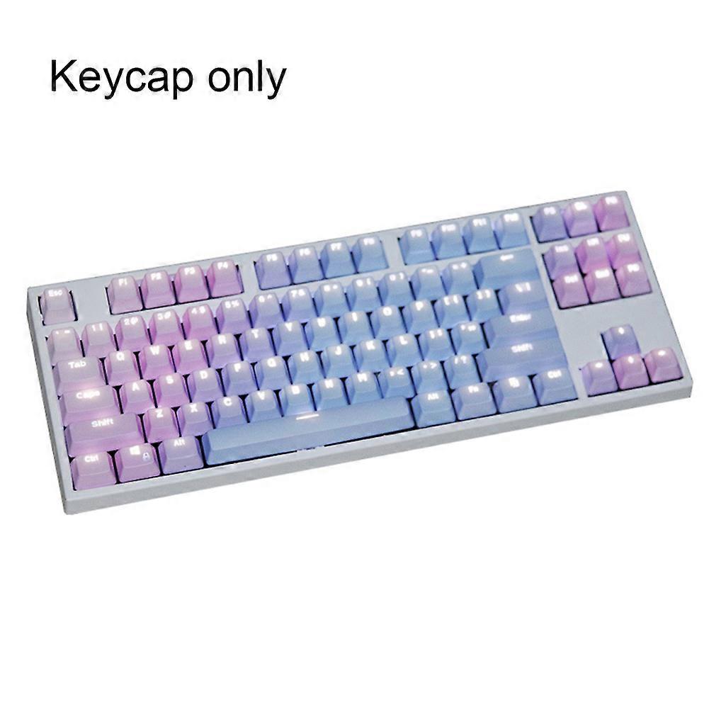 Mechanical Keyboard Dyesub PBT Decorative Double Shot Gaming Cover Rainbow Color Fashion Computer Accessory Keycap Set Office