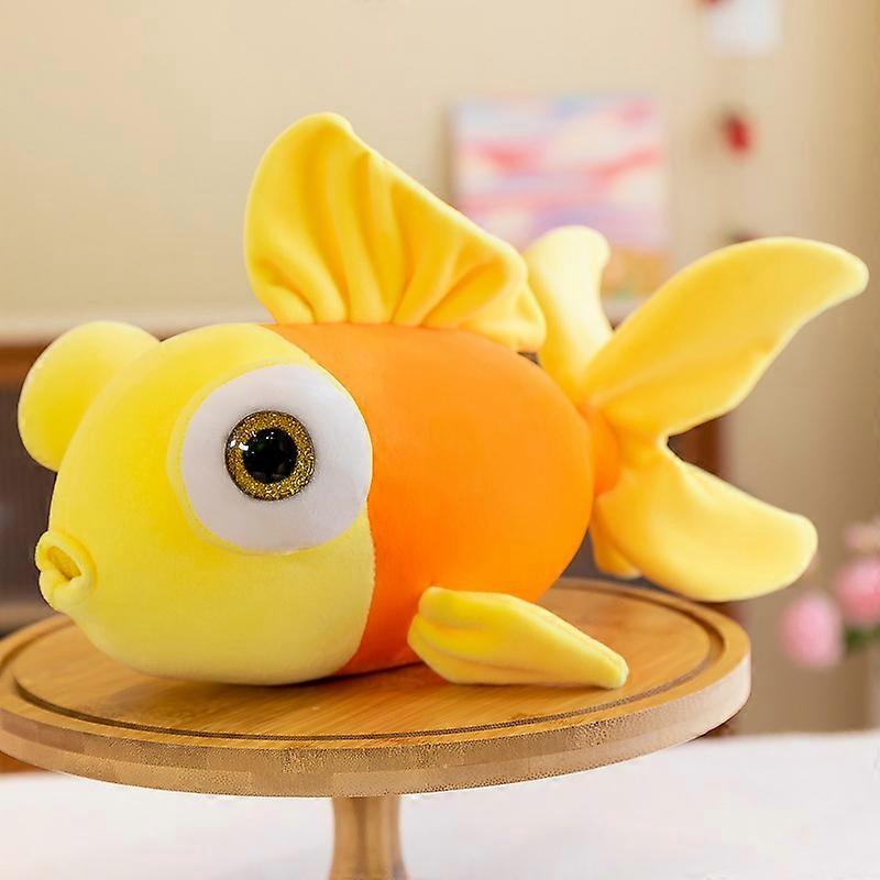 Plush Goldfish Doll High Simulation Soft Stuffed Decorative Toy Flounder Plush Small Animal Stuffed Toy Goldfish Shaped Stuffed DollLightweight Stuffe