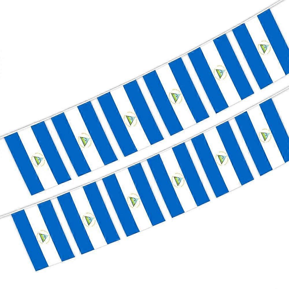 Nicaragua string Flag 14X21cm string banner ni nic Nicaragua flag indoor outdoor decoration