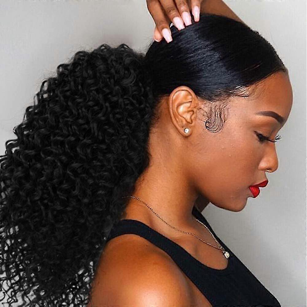 Curly Ponytail Extension, Drawstring Ponytail Curly , Short Afro Kinky Ponytail Extension,easy Using & Easy Wear