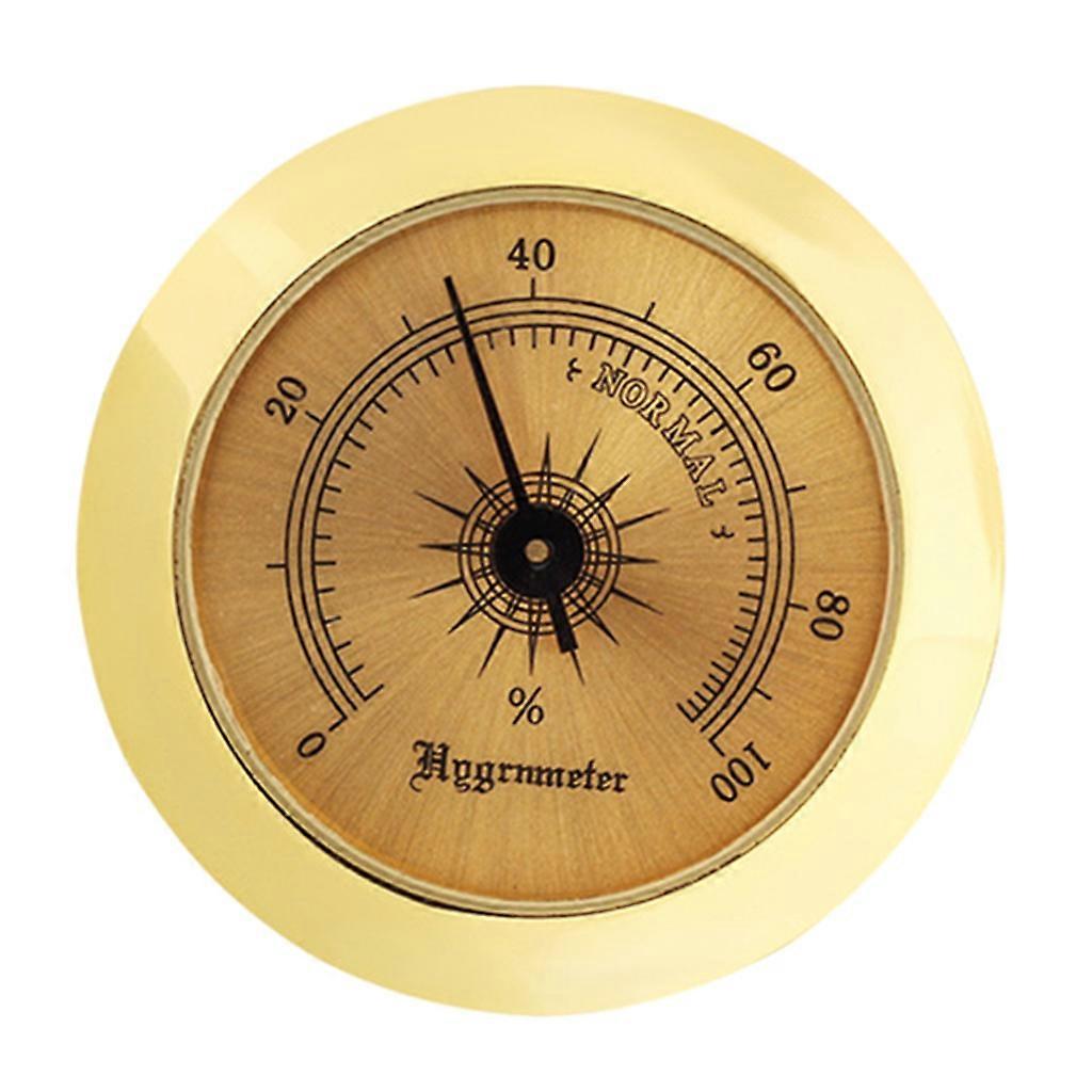 Portable Mechanical Pointer Hygrometer Metal Cigar Box Cellar 50mm Hygrometer