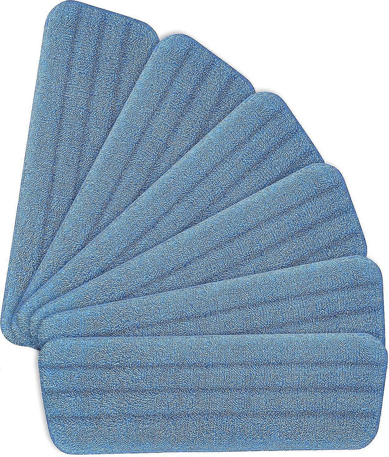 Mop Pads, 6 Pieces Mop Microfiber Cleaning Pads, Mop Cleaning Pads For All Spray Mop 4214cm - Blue
