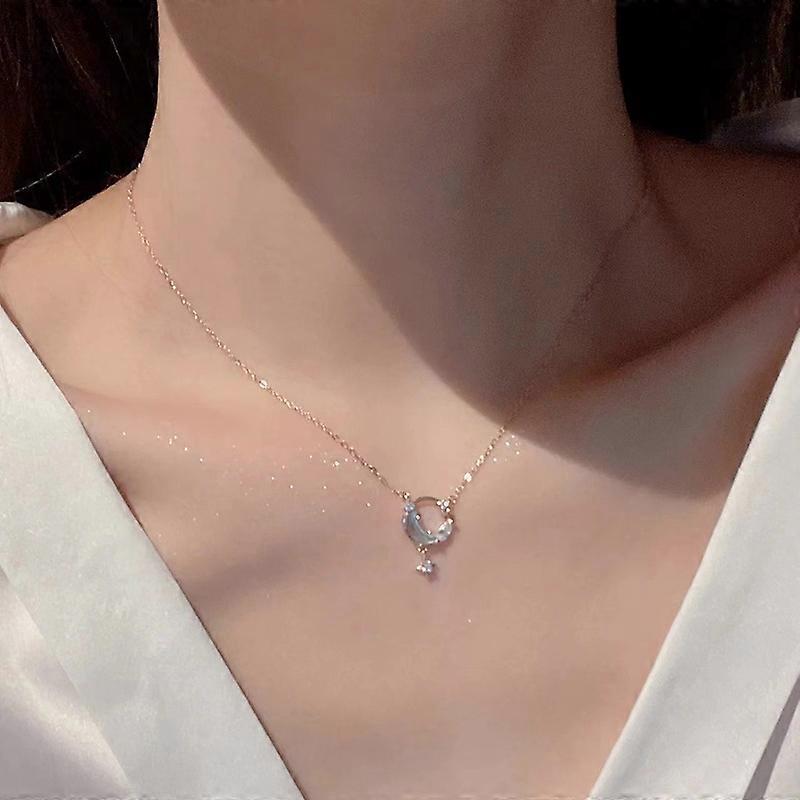 Star & Moon Necklace Silver