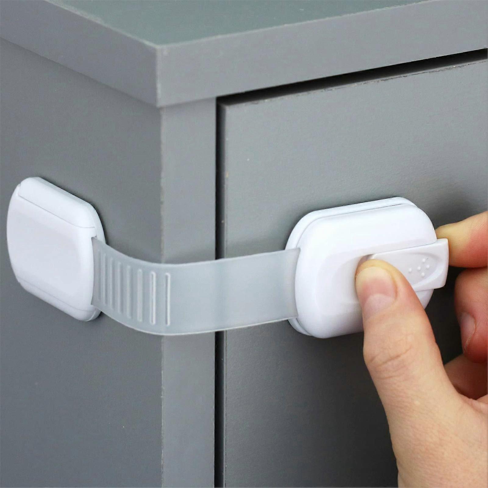 2Pcs Child Safety Lock Strong Adhesiveness Adjustable Universal Toddler Kids Safety Proection Lock for Home KAESI