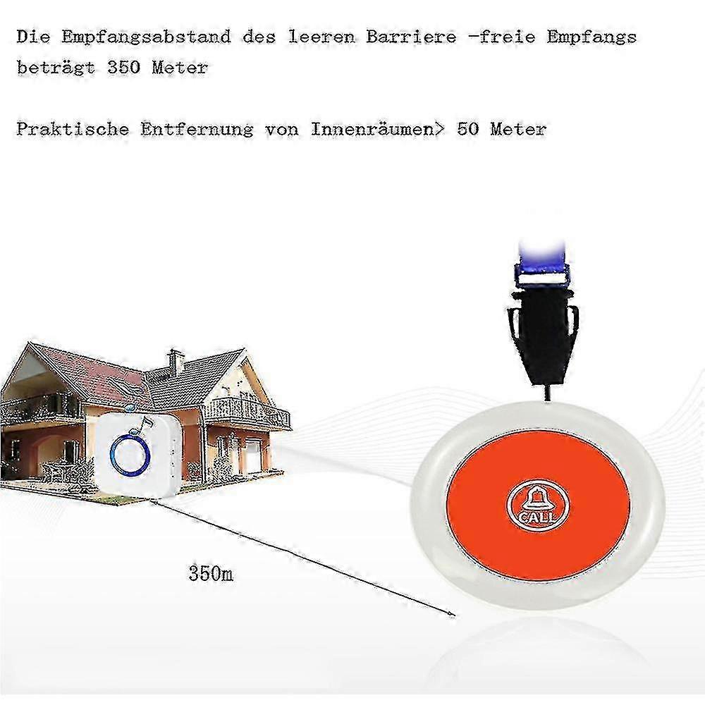 Emergency Call Button For Seniors/seniors Emergency Call/home Emergency Call Internal 150m Sos Alarm Wireless For Those In Need Of Care Patient Elderl