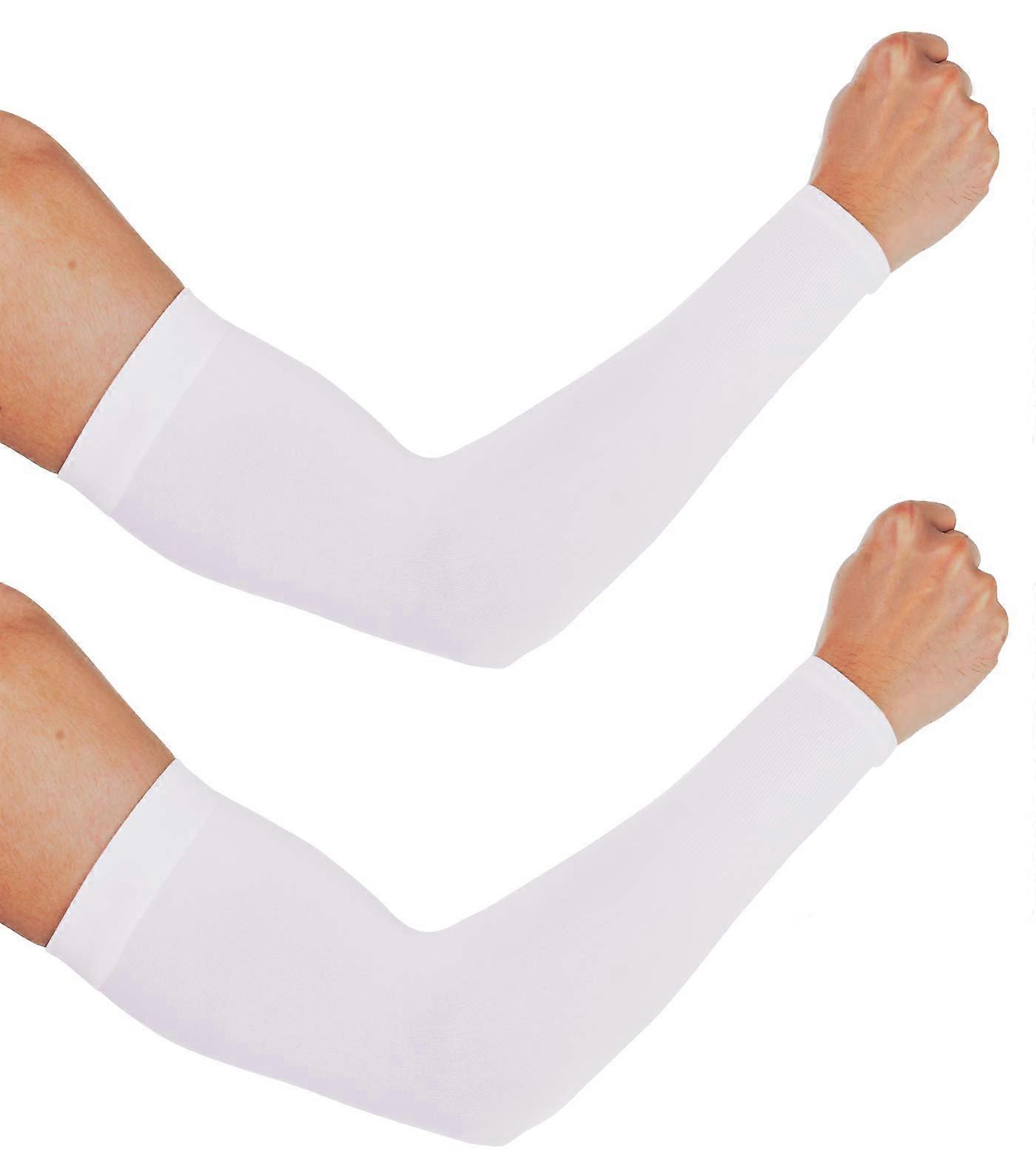 2 Pairs Sun Protection Cooling Arm Sleeves Sun Sleeves for Men Women Youth