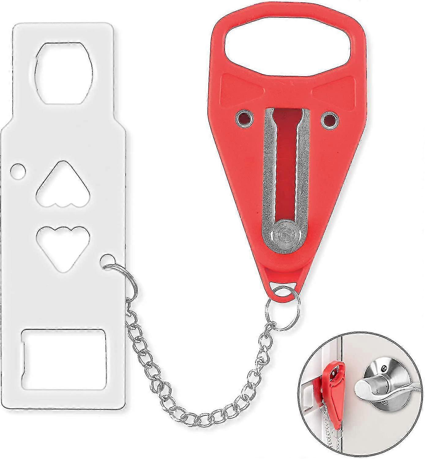 Portable Door Lock Home Security Door Locker Travel Lockdown Locks