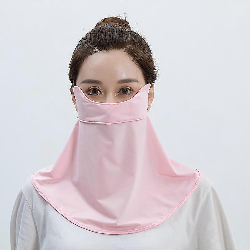 1 PC Women's pink Layered Mask - Sun Protective