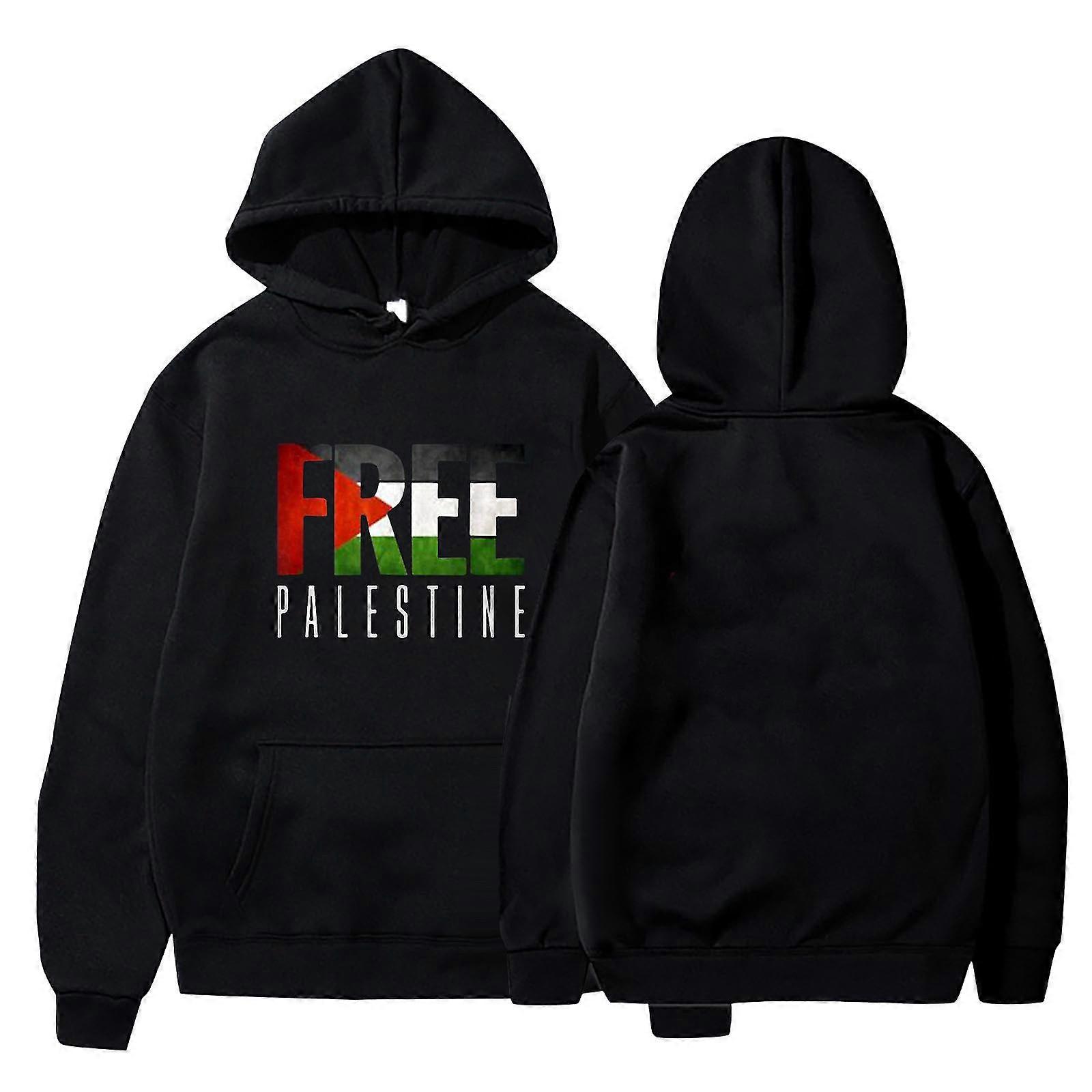 Gratuit Palestine Mode Impression Capuche Pull