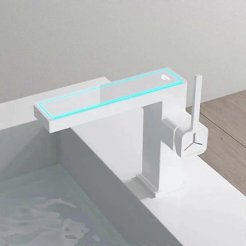 Digital Display Servant Tappekran Badetemperatur Display Skjerm Enkelt håndtak Kraner Varmt / kaldt vann Enkelt hull Installer miksere