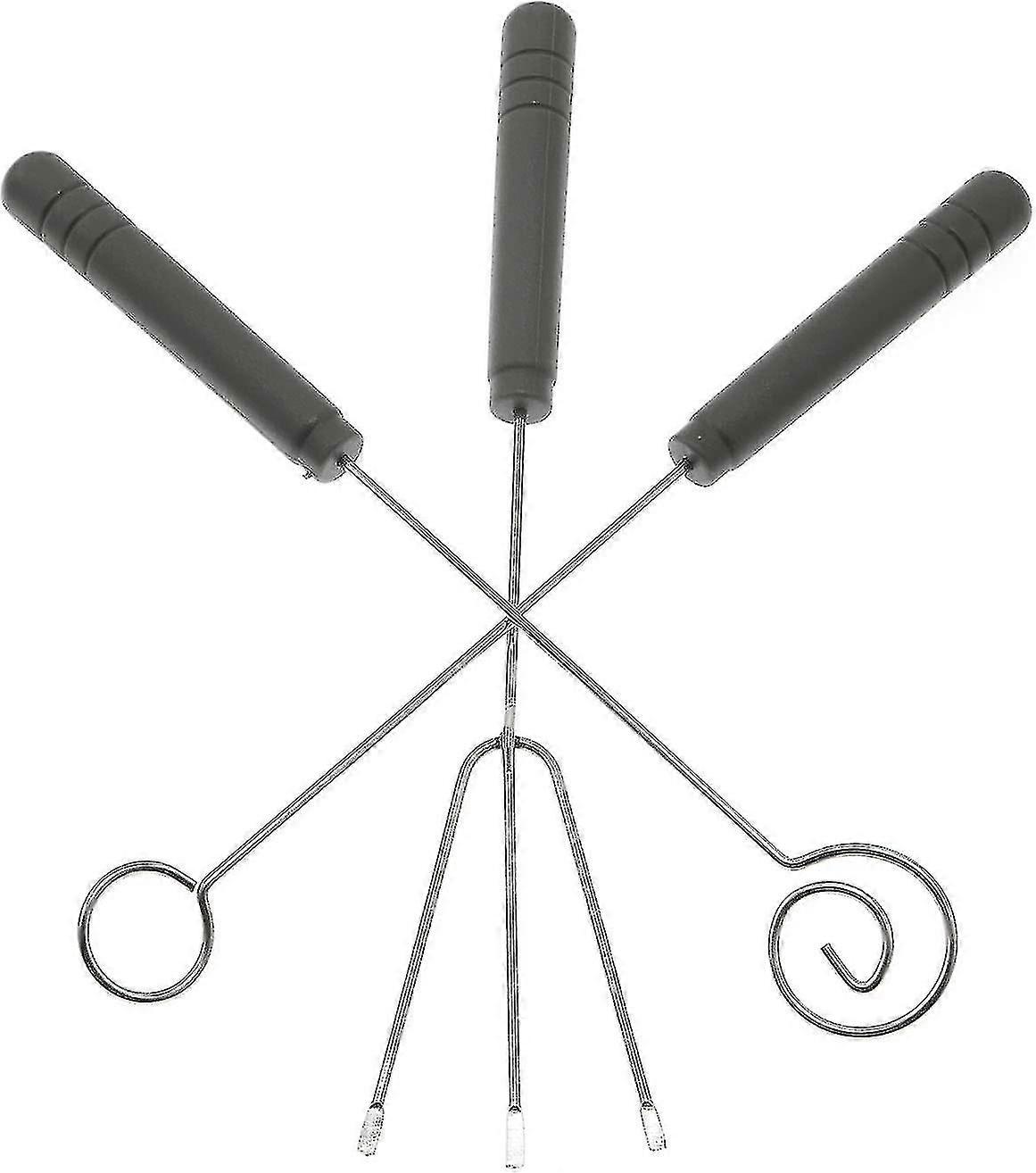 3pcs Candy Dipping Tools Chocolate Dipping Fork Spoons Set, Culinary Decorating Spoons