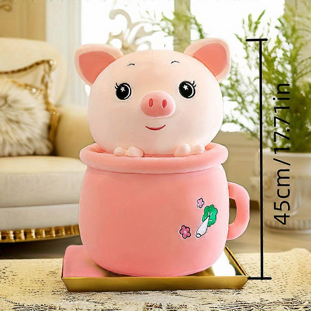 Cartoon air conditioner quilt pillow 2in1 cute milk tea cup doll