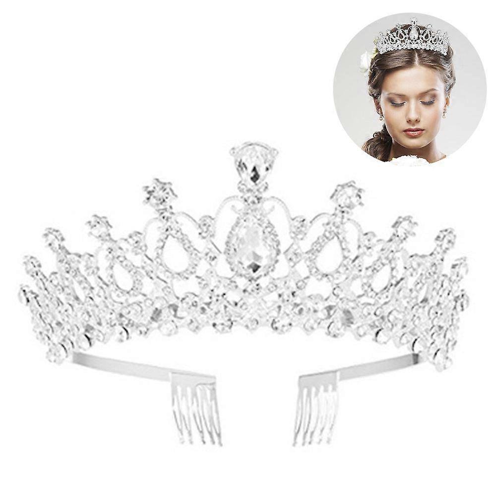 Crystal Wedding Tiara Crown - strassipääpanta morsiamen asusteeksi