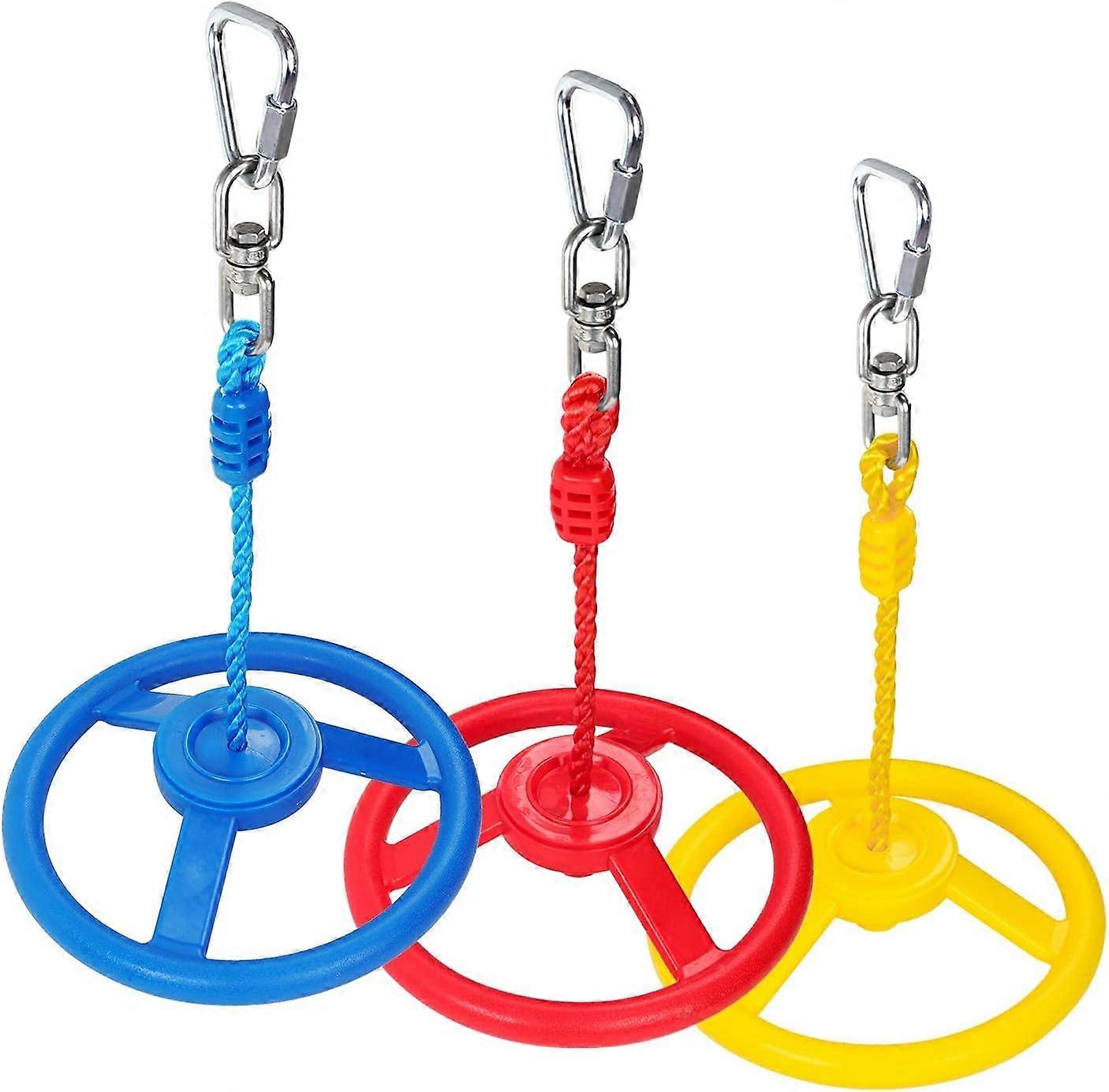Slackers Ninja Swing Wheel - Kids Steering Wheel of 3pc for Swing Set Attachment