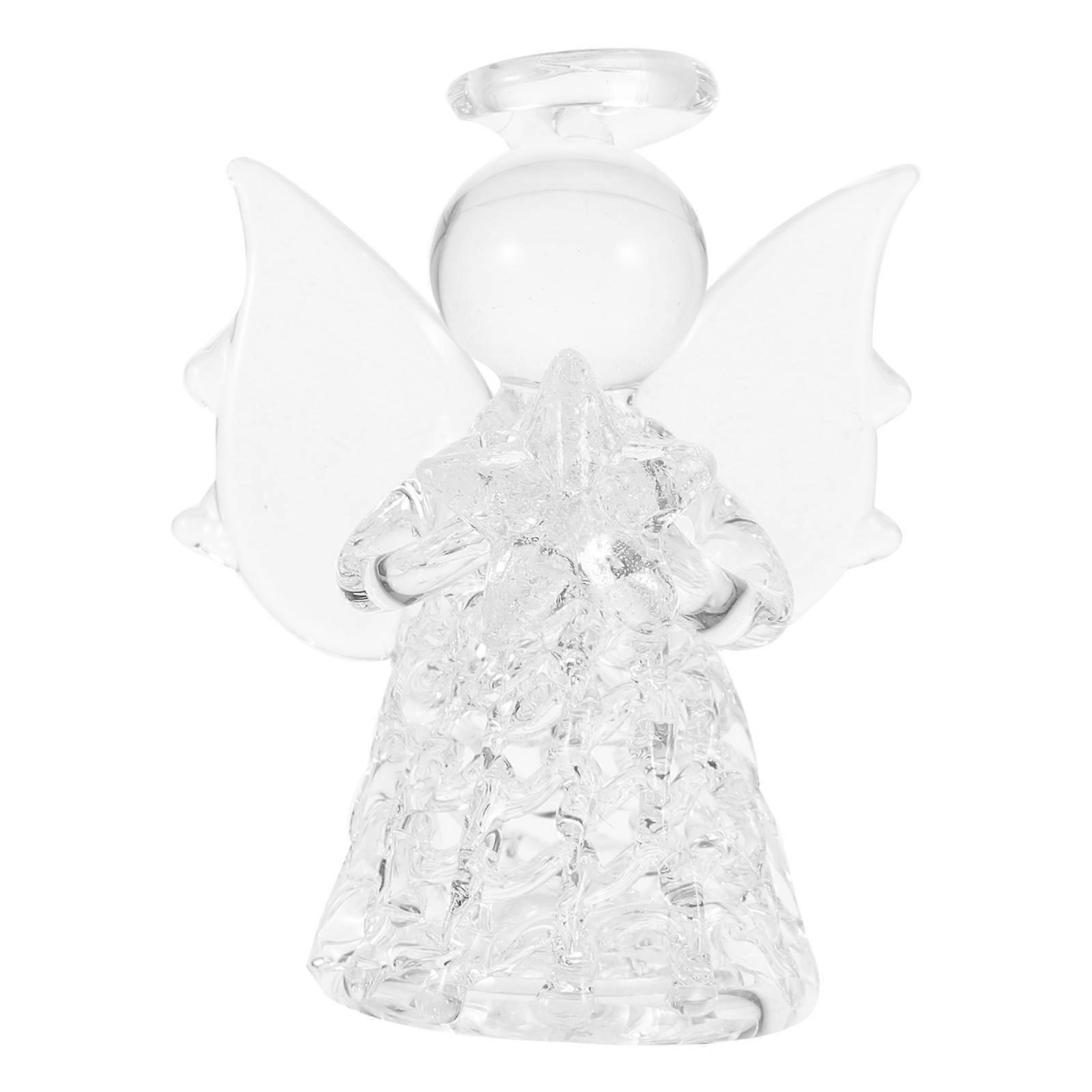 1st Glas Ängel Hängande Prydnad Transparent Inredning Bröllopspresent Födelsedagspresent