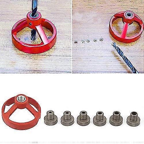 Guide Drill Bit, Power Tool Accessories Hole Saws Jig 5/6/7/8/9/10mm Woodworking Tool Vertical Drilling Punch Drill Bit(red)