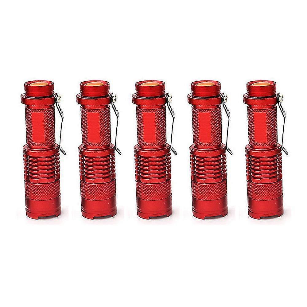 5pcs Mini Telescopic Zoom Rechargeable Flashlight