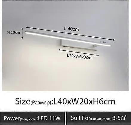 Modern LED Wall Light Bathroom Wall Mirror Cabinet Dresser Black White Light Fixtures AC90-260V Home Decoration Lamp