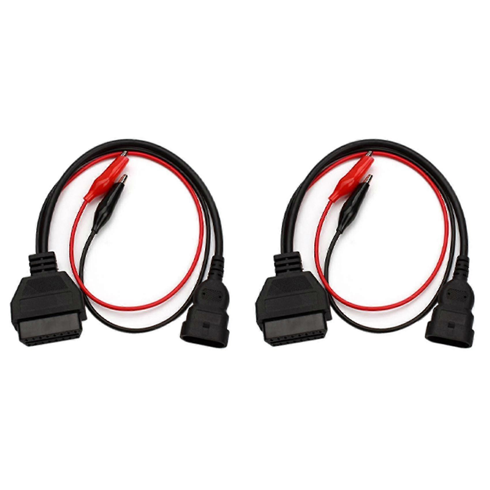 2x Compatible With 3 Pin Alfa To 16 Pin Obdii Obd2 Obd-ii Connector Adapter Auto Car Cable Obd Compatible With Diagnostic C PXCL