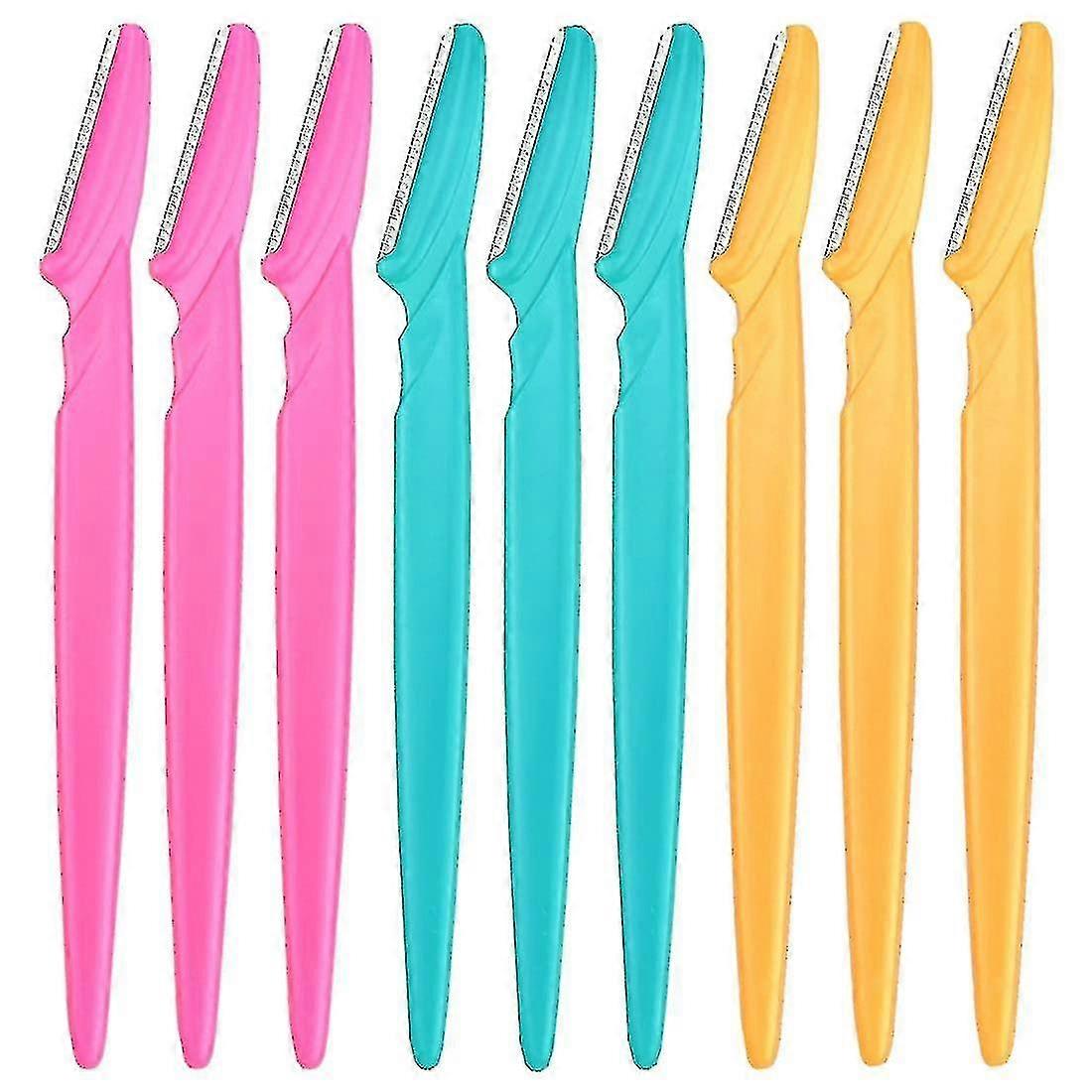 9 stuks wenkbrauw scheerapparaten multifunctionele fijne haar remover precies wenkbrauw trimmer draagbare gezichtshaar scherpe removers