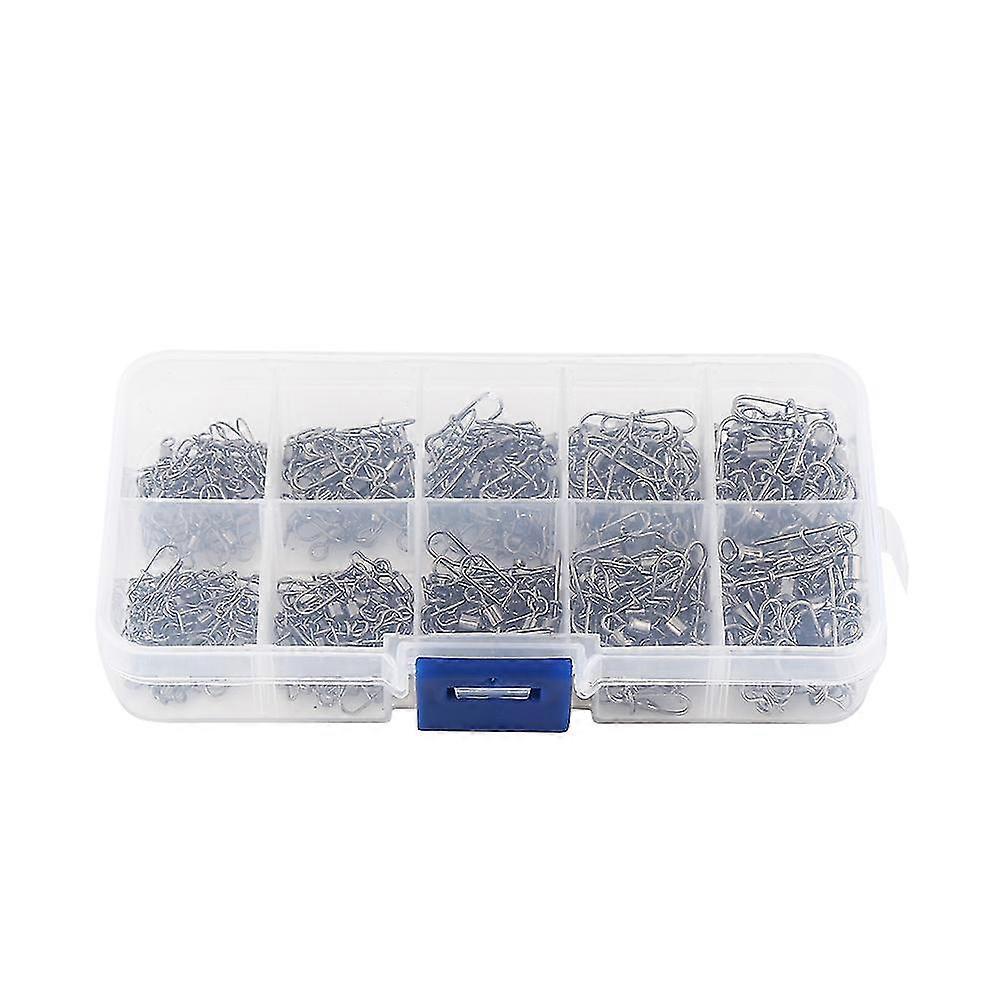 High Strength Fishing Rolling Swivels with Snap Connectors - 210pcsbox