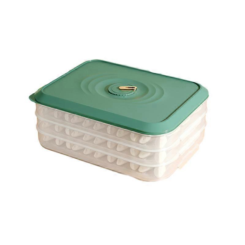 2Pcs Food Storage Container Refrigerator Dumplings Box Plastic Cookie Containers