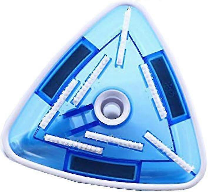 Transparent Triangular Blue Vacuum Head With Swivel And Brush For Pools,spa