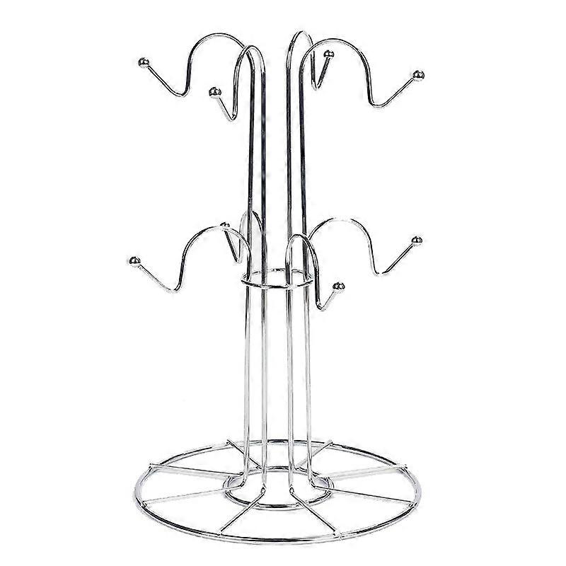 Stylish 6/8 Cup OR Banana Mug Tree Chrome Wire Stand Holder for Home BAR Restaurants (8 Cup Tree)