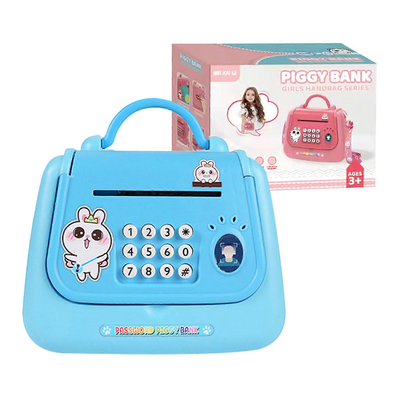 Piggy Bank Toy ATM Savings Bank For Real Money Automatic Paper Money Scroll Saving Box Great Gift For Kids