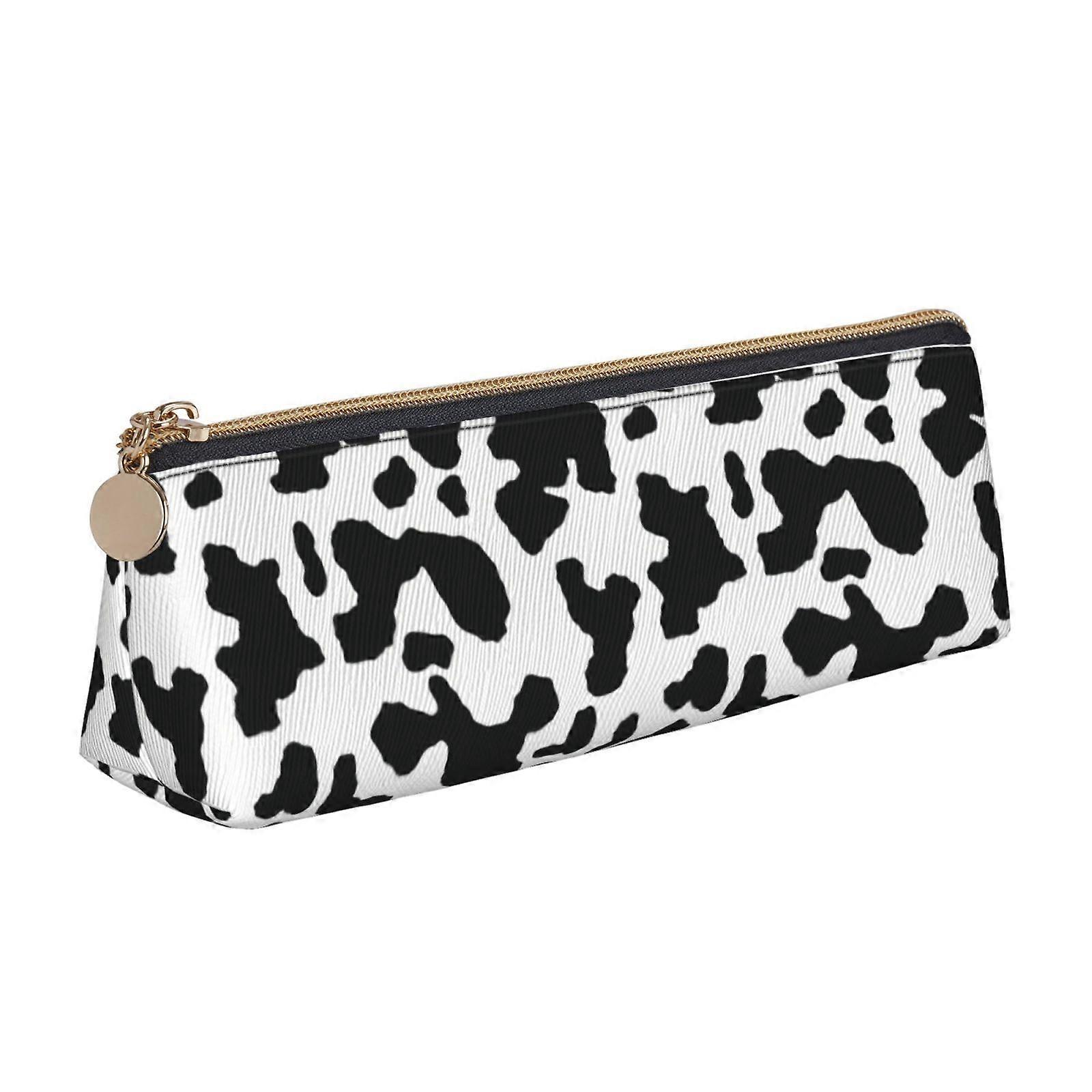 الدلماسي طباعة نمط لطيف الجلود قلم رصاص القلم المثلث المحمولة القلم زيبر حقيبة للرجال والنساء والمكتب والعمل