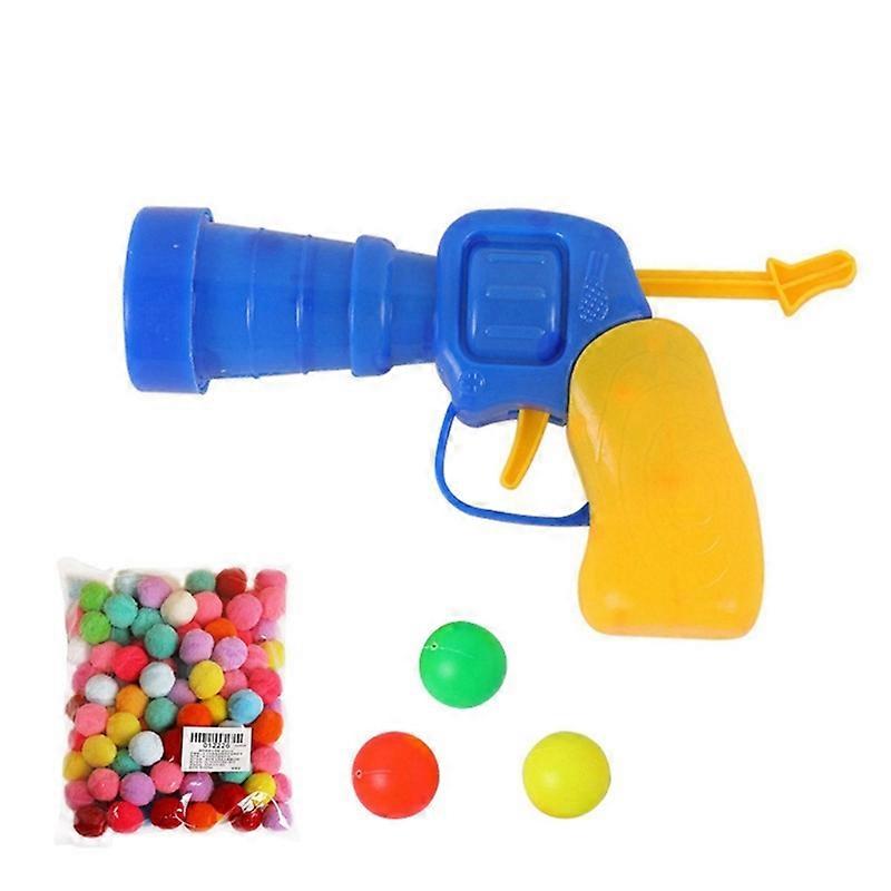 PomPoms Toy for Cat Training Chewing Catching Chasing Toy Shooting Machine