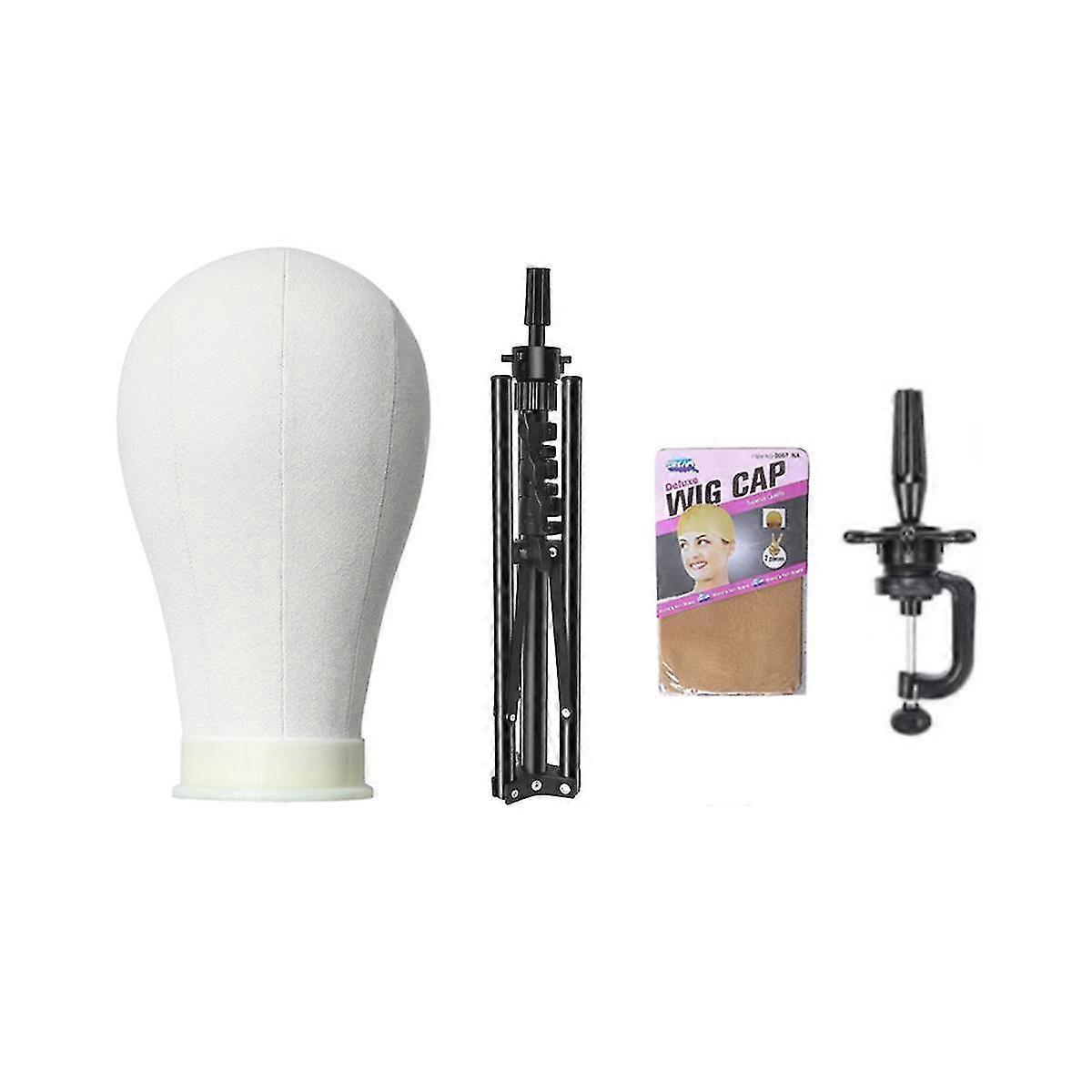 23 Inch Wig Stand Tripod With Head, Foldable Wig Head Stand With Mannequin Head For Wigs With Stand