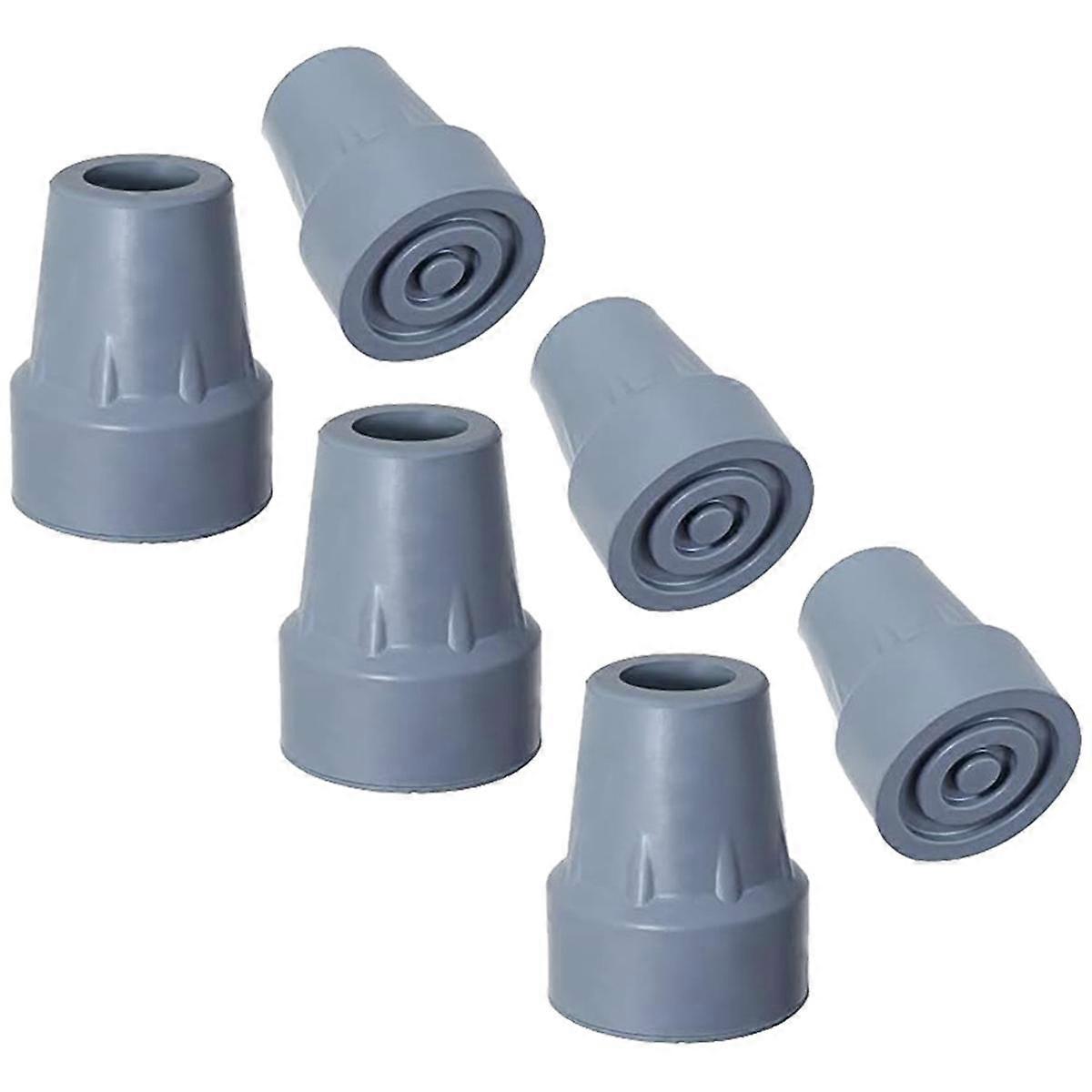 Embouts de béquille, pointes de canne en caoutchouc antidérapantes robustes de 3/4 pouce, capuchons de pied de canne de rechange, coussinets de béquille, 6 pcs