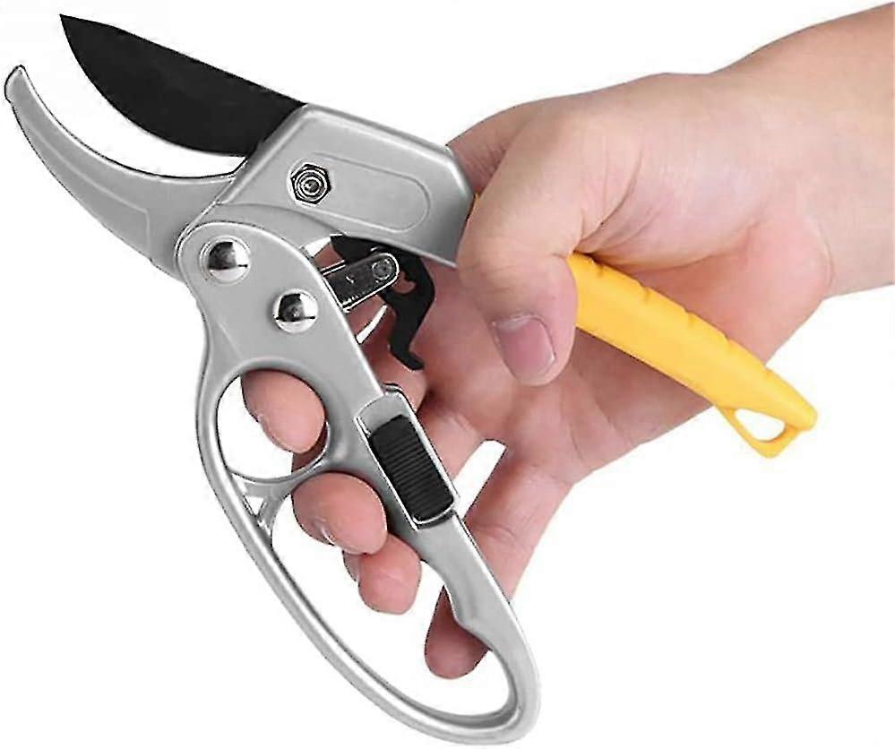 Ratchet Pruning Shears For Gardening Garden Scissors Tree Bypass Hand Pruner