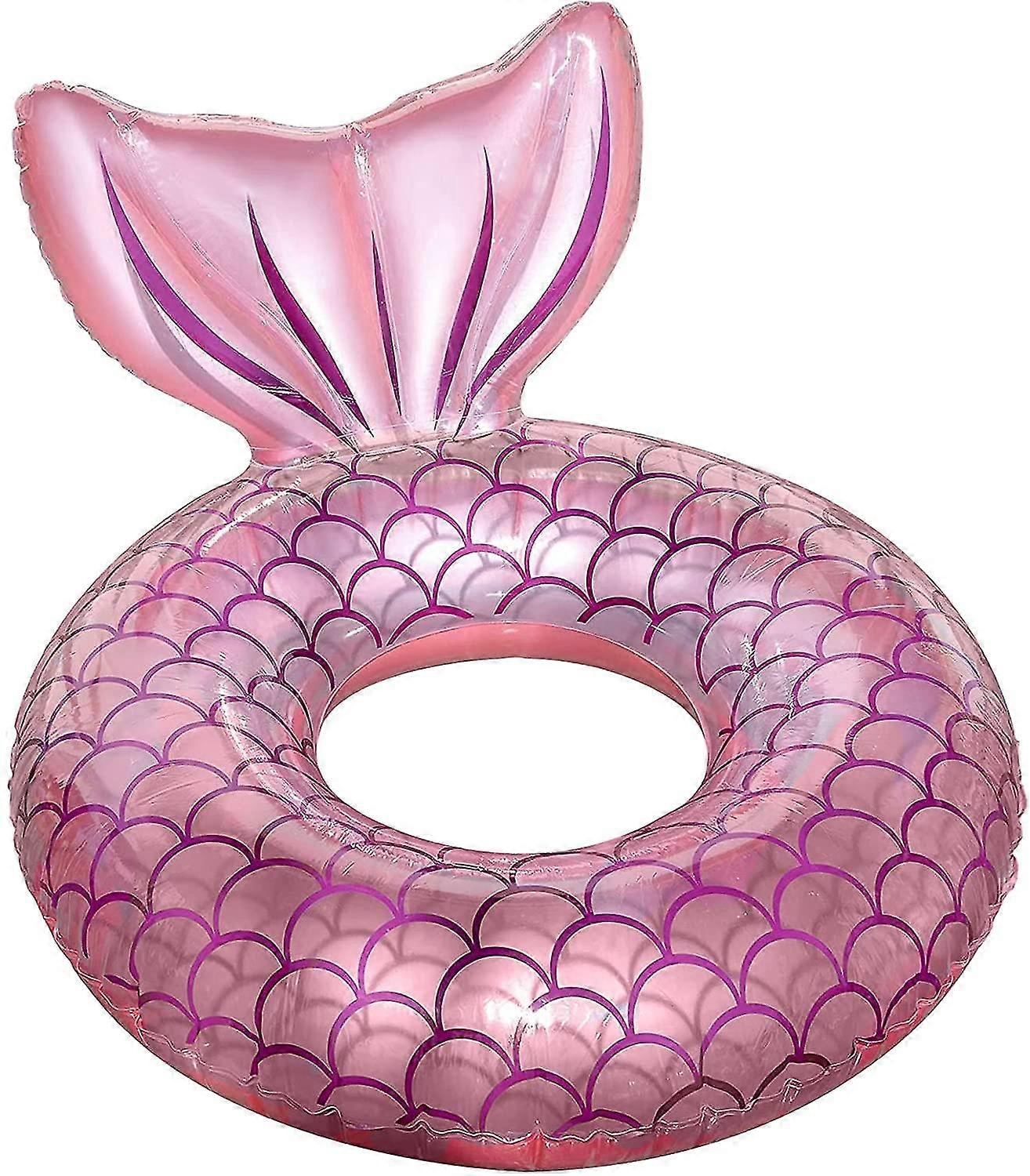 Mermaid Pool Float, Inflatable Mermaid Swimming Ring Floating Bed Float Pool, Mermaid Tail