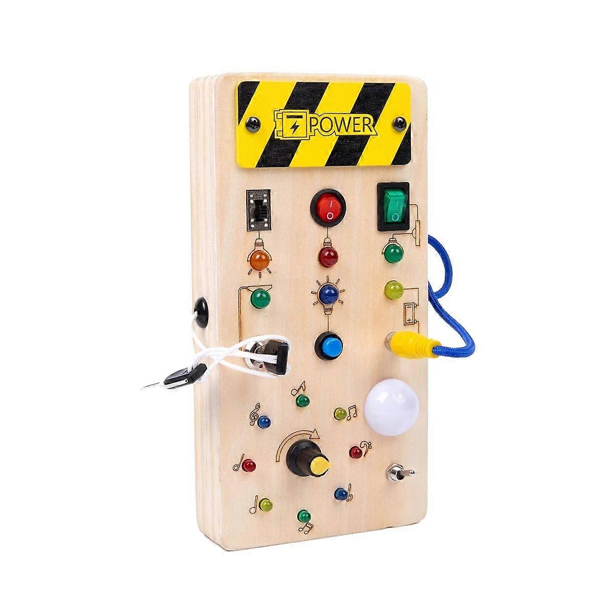 木製ビジーボード玩具、幼児用ビジーボード玩具、アクティビティ、クリスマス、バート用のライトスイッチ玩具