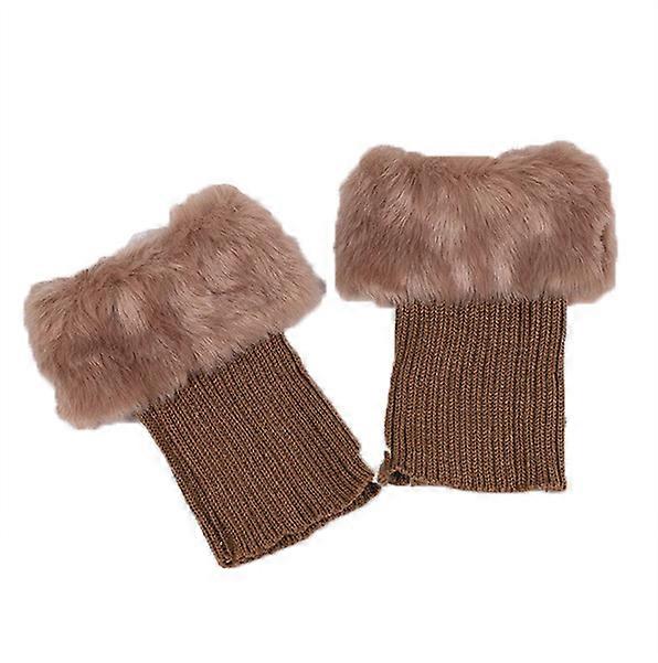 Womens Winter Crochet Leg Boot Socks Cuffs Topper Trim Ankle Warm Sock
