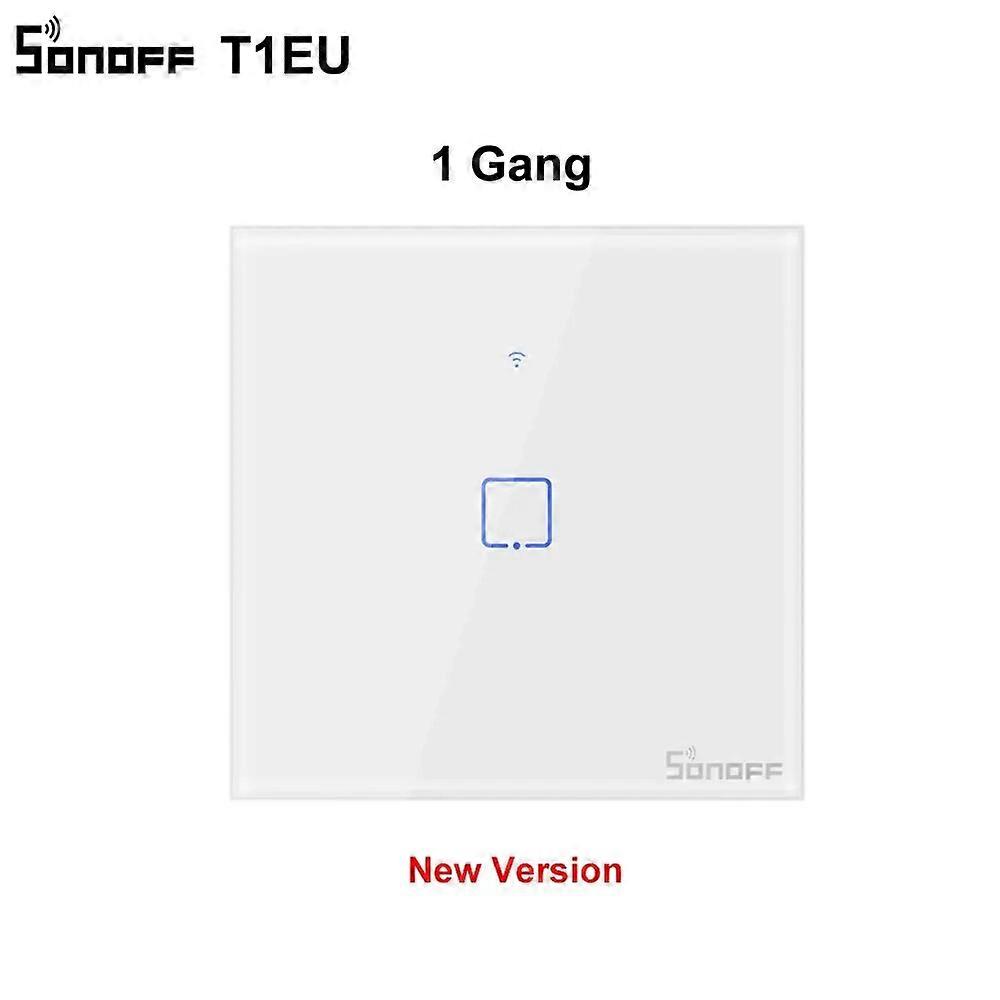 Sonoff T0/T1 EU Smart Wifi Wall Touch Light Switch 1/2/3 Gang Touch/WiFi/433 RF/APP Remote Smart Home Controller Work with Alexa