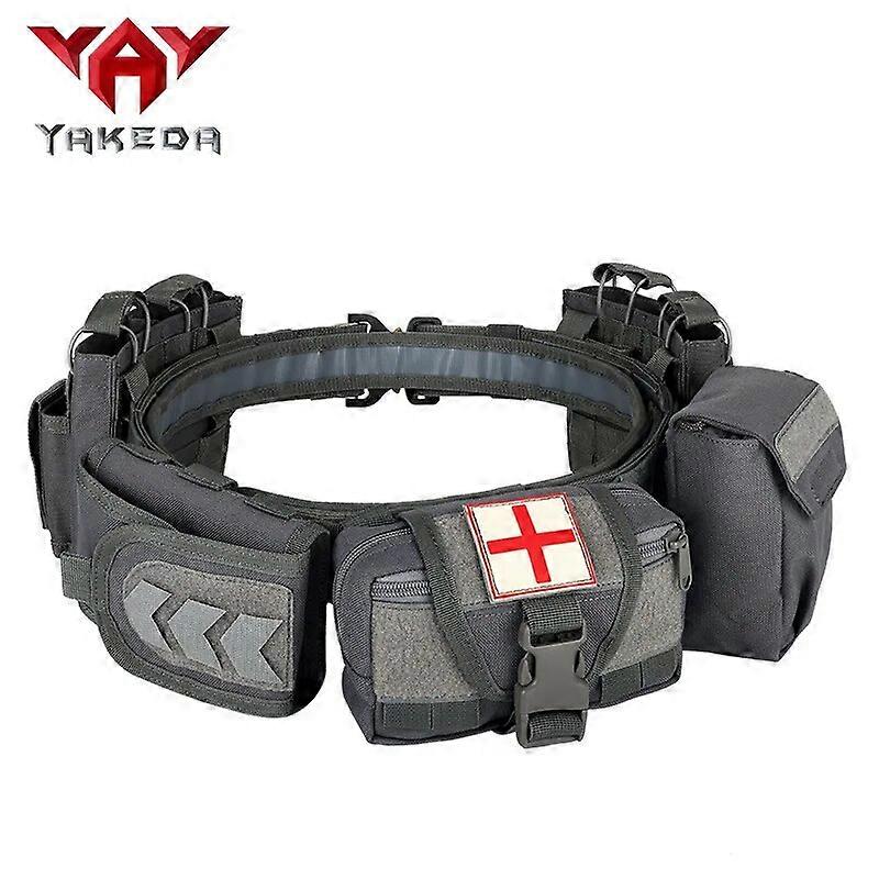 YAKEDA Military Pouch Climbing Waist Bag Outdoor Multifunction Tactical Belt Molle Bag 6 in 1 Army Hunting Pack
