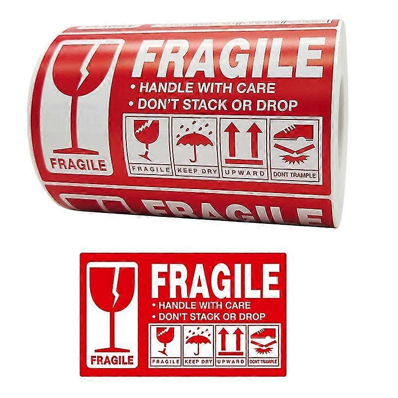500pcs Fragile Stickers Warning Label Sticker Handle With Care Don't Stack Or Drop Sticker Shipping Express Label For Goods