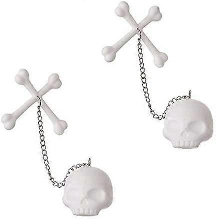 2 Pcs Leaf Tea Infuser, Silicone Tea Strainer, Tea Bones Skull Tea Filter Diffuser for Loose Leaf Le