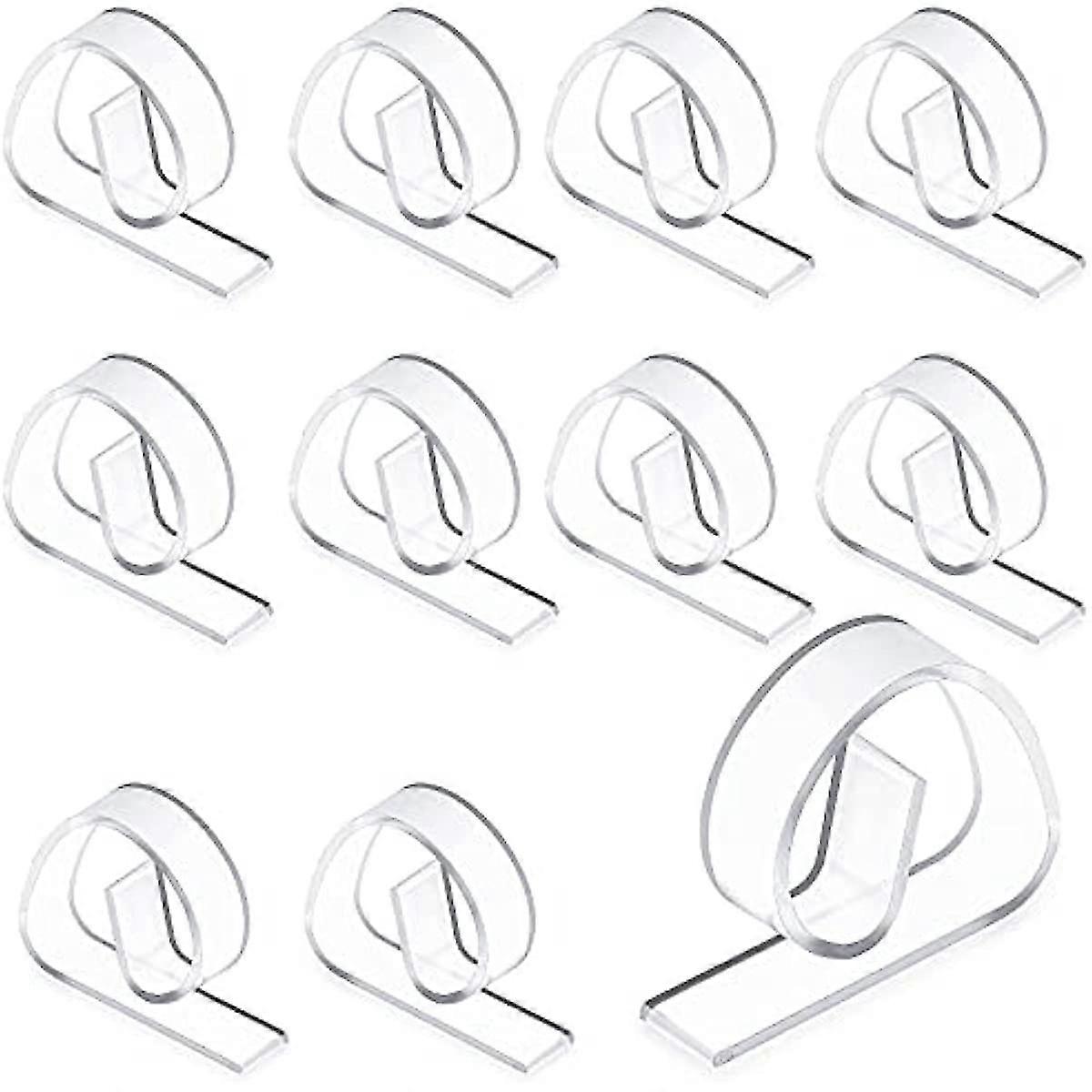 10pcs Clear Plastic Table Cloth Clips Transparent Table Cover Clips Clamps Large Variable Tablecloth Clip Holder