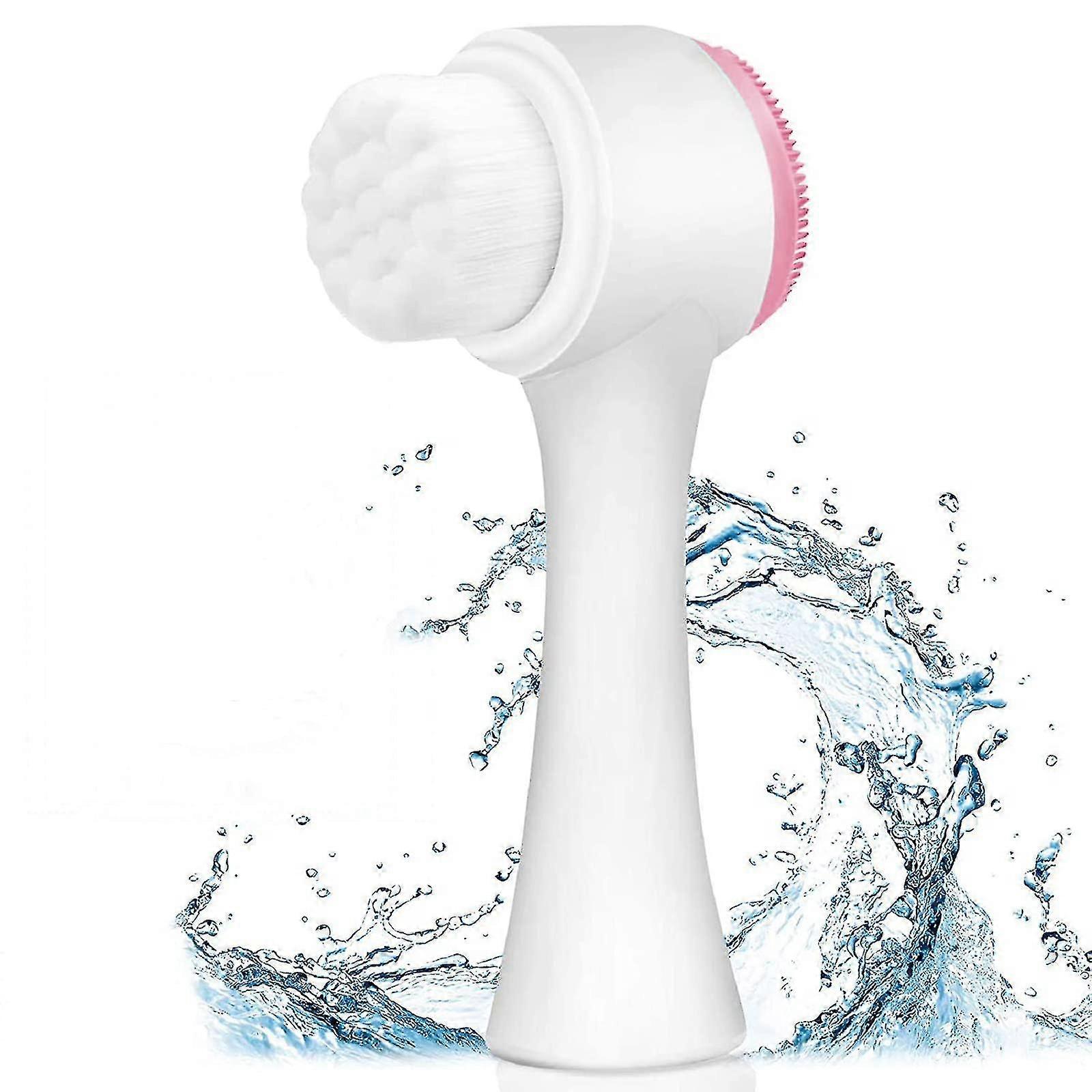 Facial brush shrub silicone manual double -sided