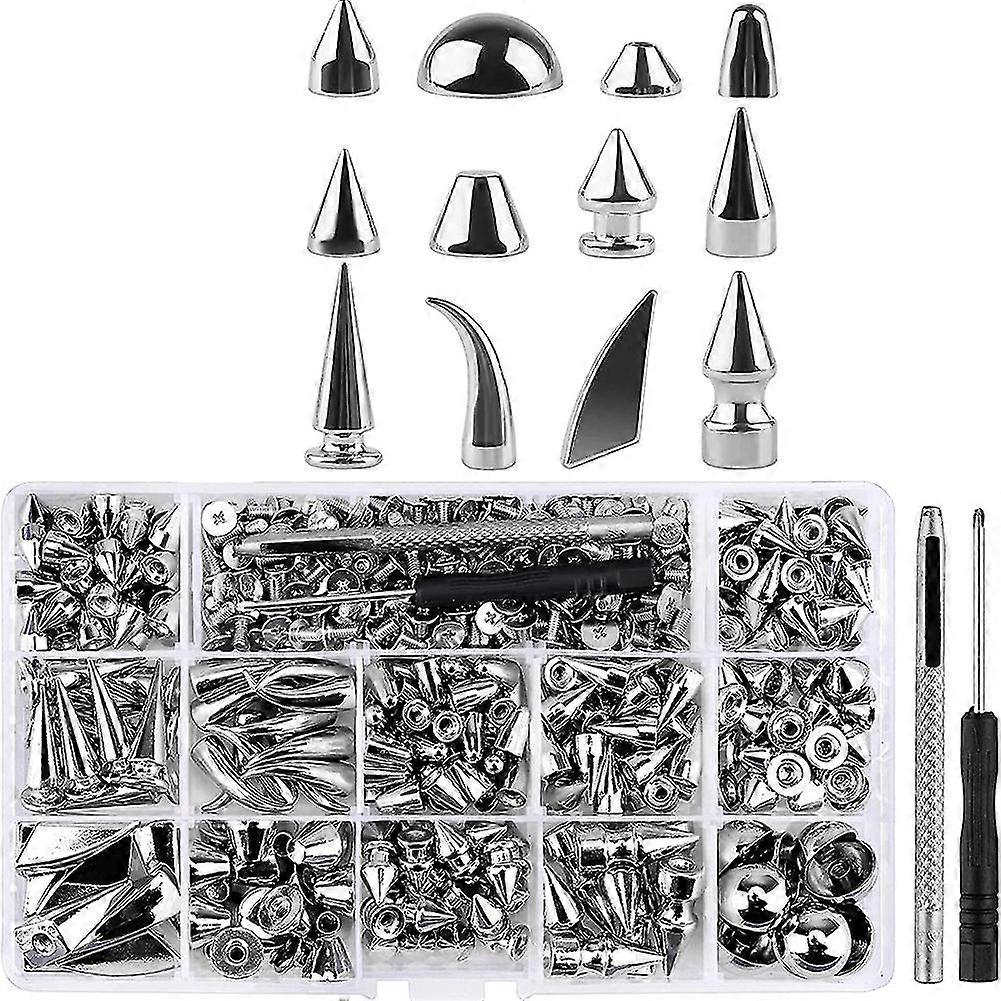 270set S And Studs, S Punk Rivets Metallic C Screw Back Studs With In Tool Fo
