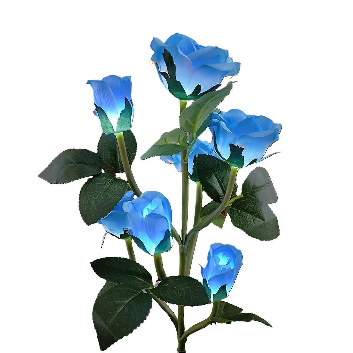 زهرة الورد الشمسية حديقة ضوء السيارات شحن للماء سهل التركيب يعمل بالطاقة الشمسية LED مصباح ساحة