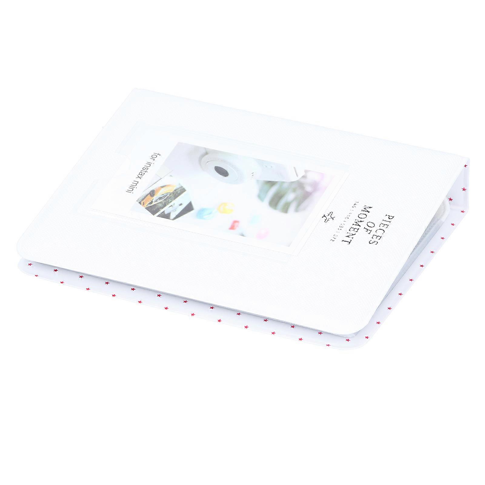 3in 64 Pockets Photo Card Storage Case Mini Photo Album for Fujifilm Instax mini 9White