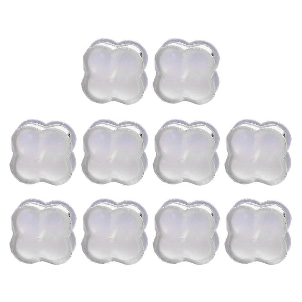 10pcs/lot Silicone Earring Backs Soft Clear Ear Safety Backing Pad Backstops